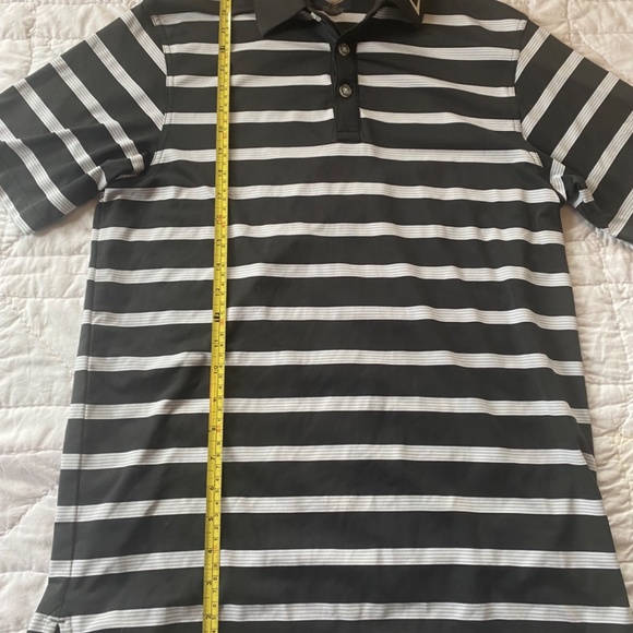 Callaway Golf Men’s Performance Polo Shirt Black/White Striped Size Small - Picture 3 of 5